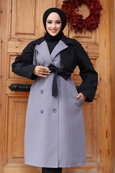 Kolu Garnili  Trençkot  Gri 4435