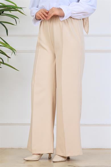 Önü Dikiş Detaylı Dabıl Pantolon Bej