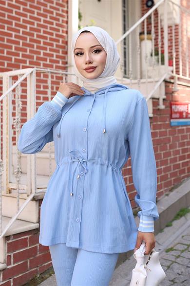 Ribana Detaylı Takım Bebe Mavisi