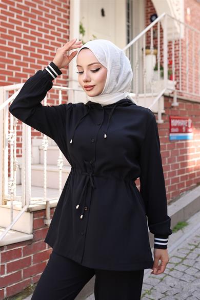 Ribana Detaylı Takım Siyah