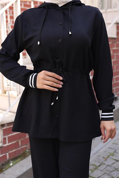 Ribana Detaylı Takım Siyah