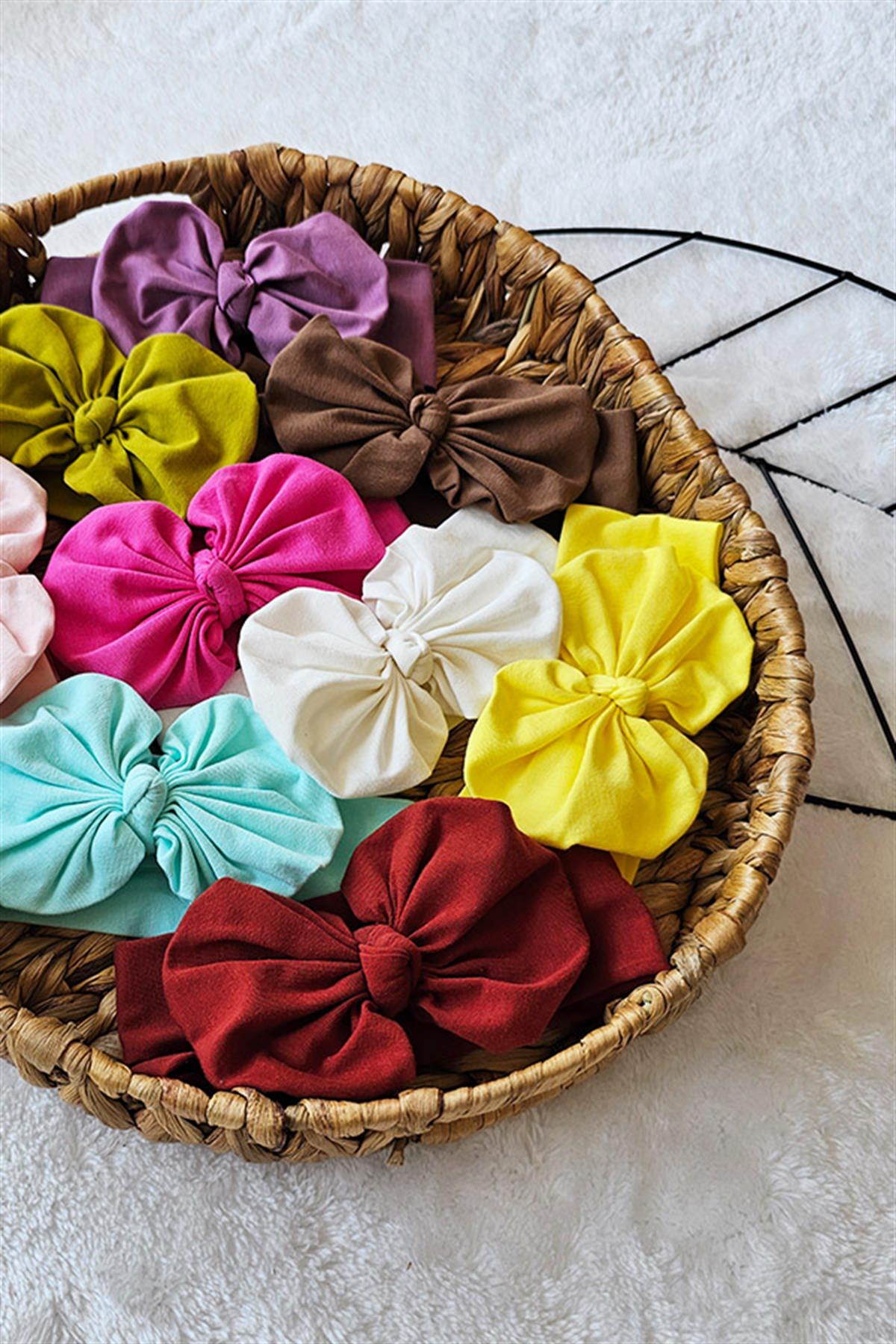 0-6 AY BEBEK KELEBEK BANDANA (RENK SEÇİNİZ)