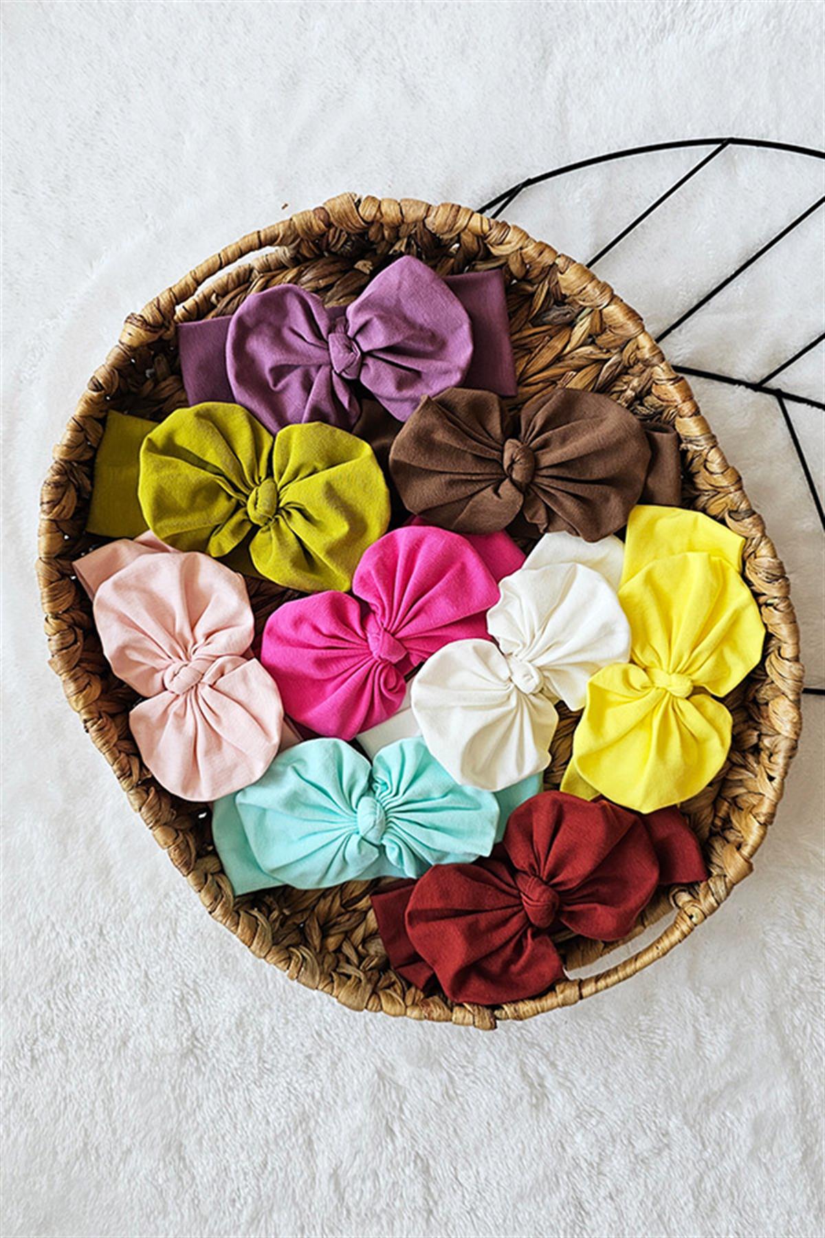 6-24 AY BEBEK KELEBEK BANDANA (RENK SEÇİNİZ)