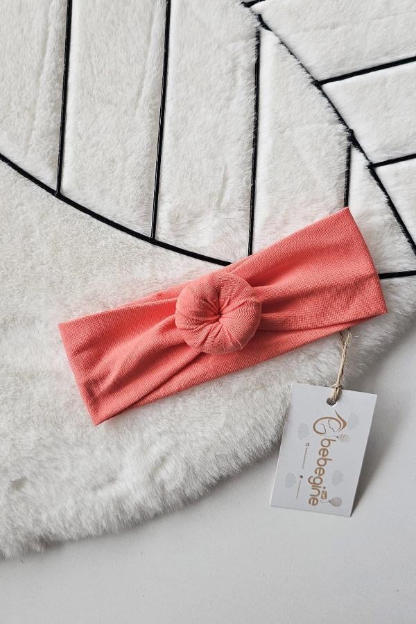 Mercan Renk Bebek Donut Bandana