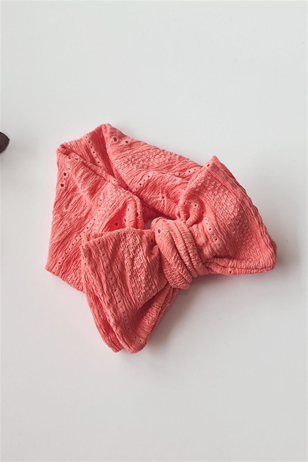 Mercan Renkli Fisto Bebek XXL Fiyonk Bandana