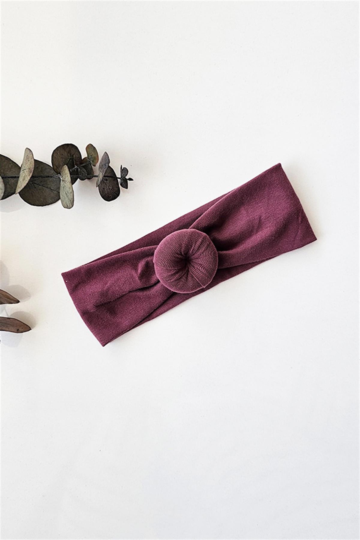 Mürdüm Renkli Bebek Donut Bandana
