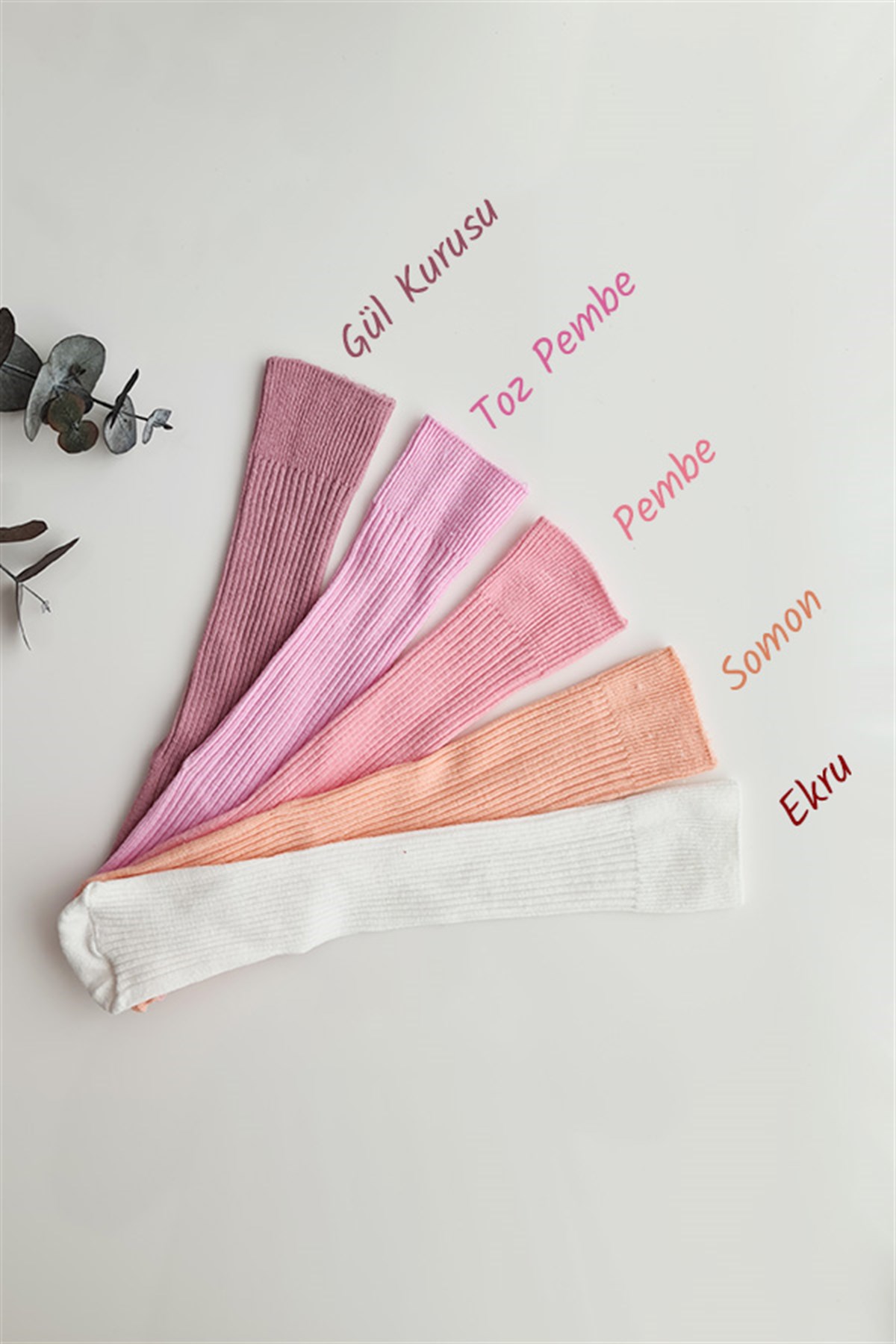 Renkli Figürsüz Bebek Dizaltı Çorap (0-2 Yaş)