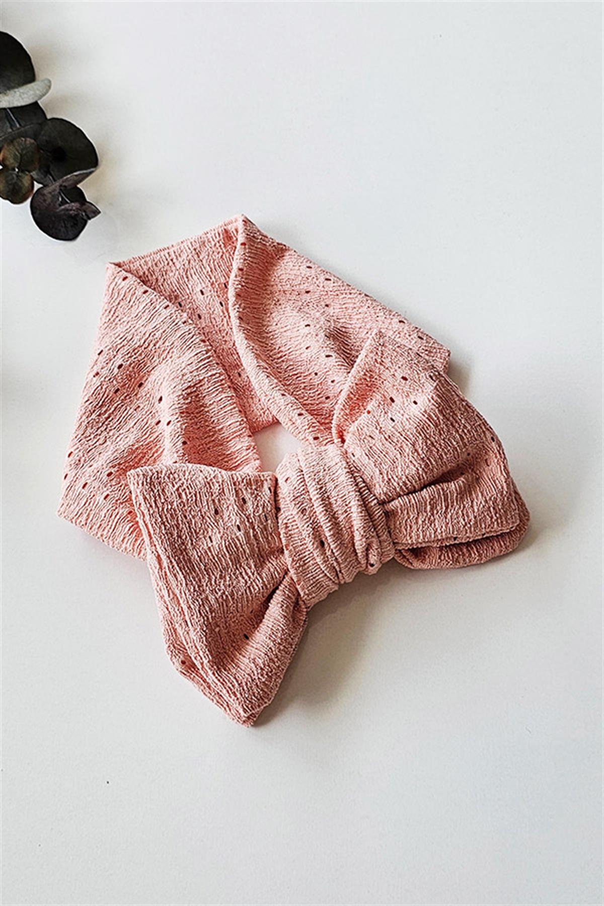 Somon Renkli Fisto Bebek XXL Fiyonk Bandana