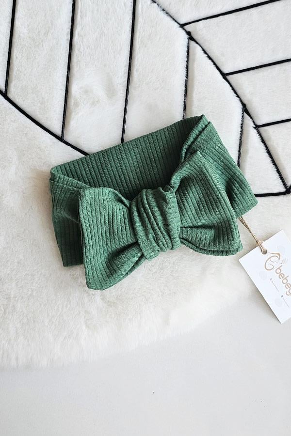 Yeşil Renkli Fitilli XXL Fiyonk Bandana