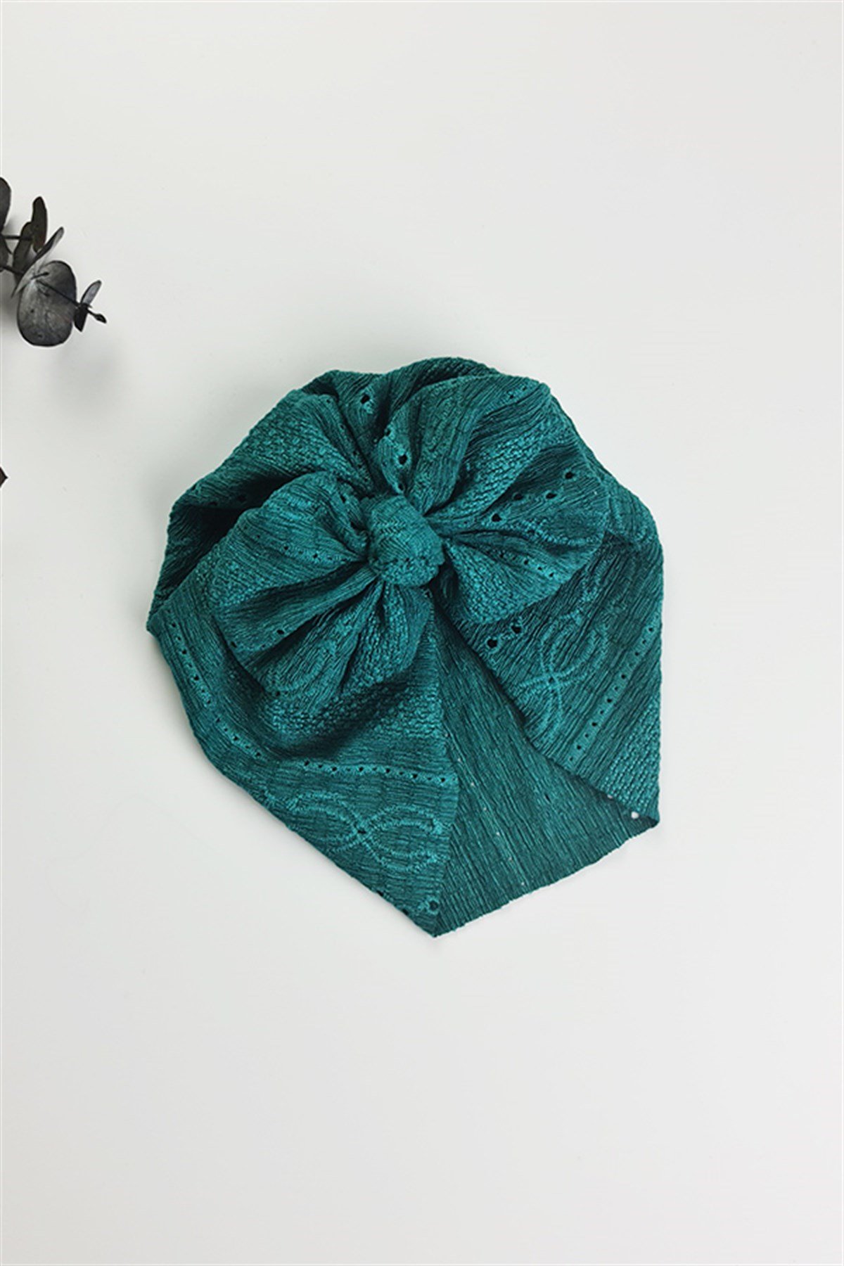 Zümrüt Renkli Fisto Bebek Düğüm Fiyonk Bone