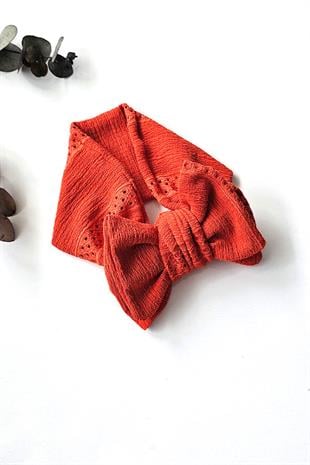 Turuncu Renkli Fisto Bebek XXL Fiyonk Bandana