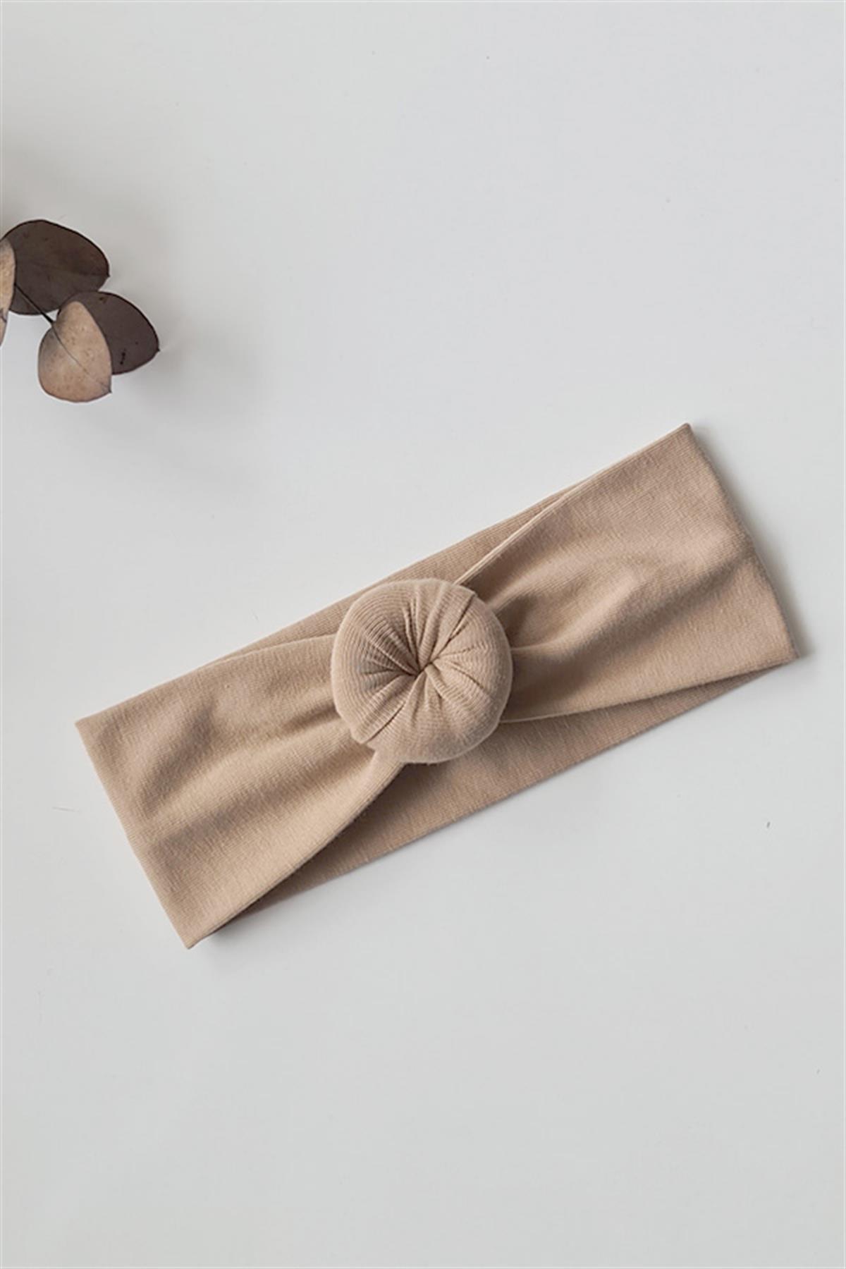 Açık Camel Renkli Bebek Donut Bandana