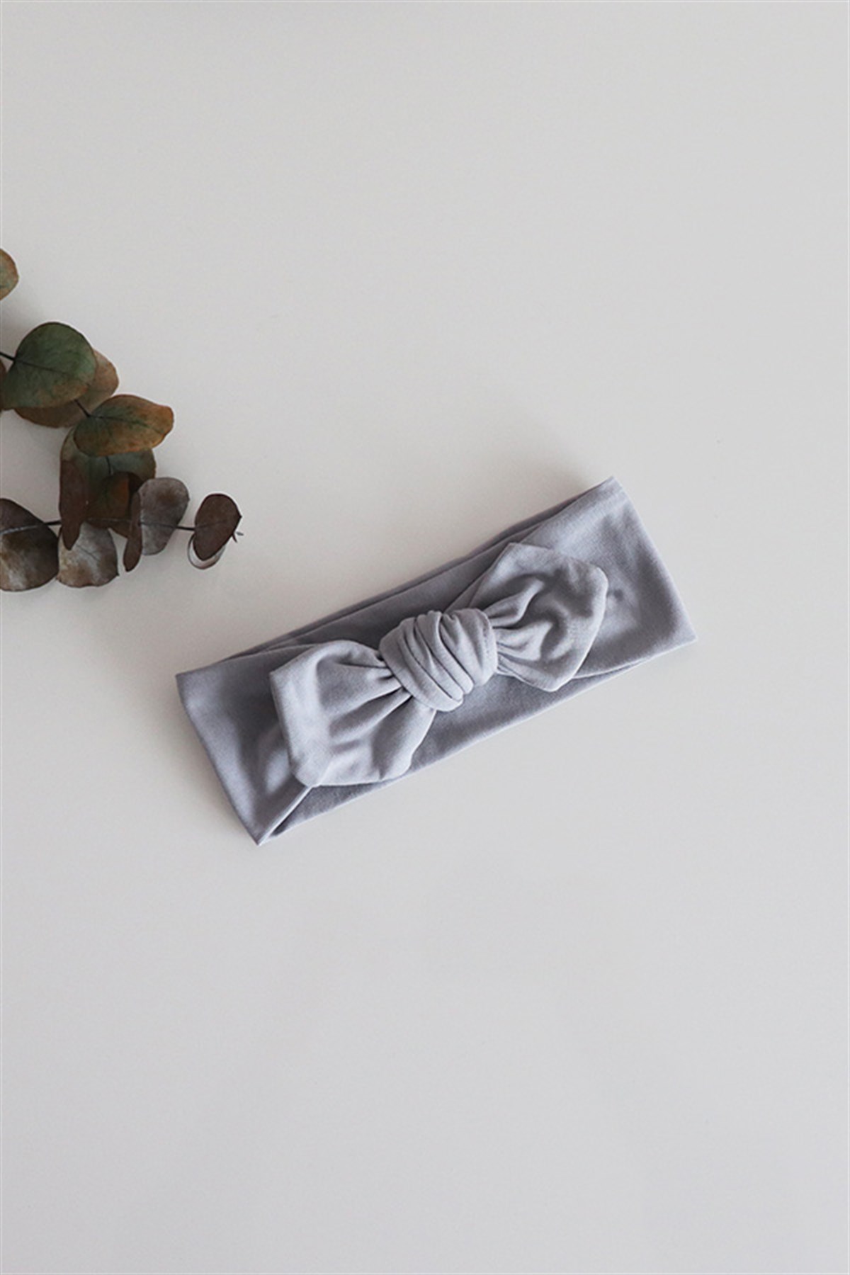 Açık Gri Renkli Tavşan Kulak Bandana