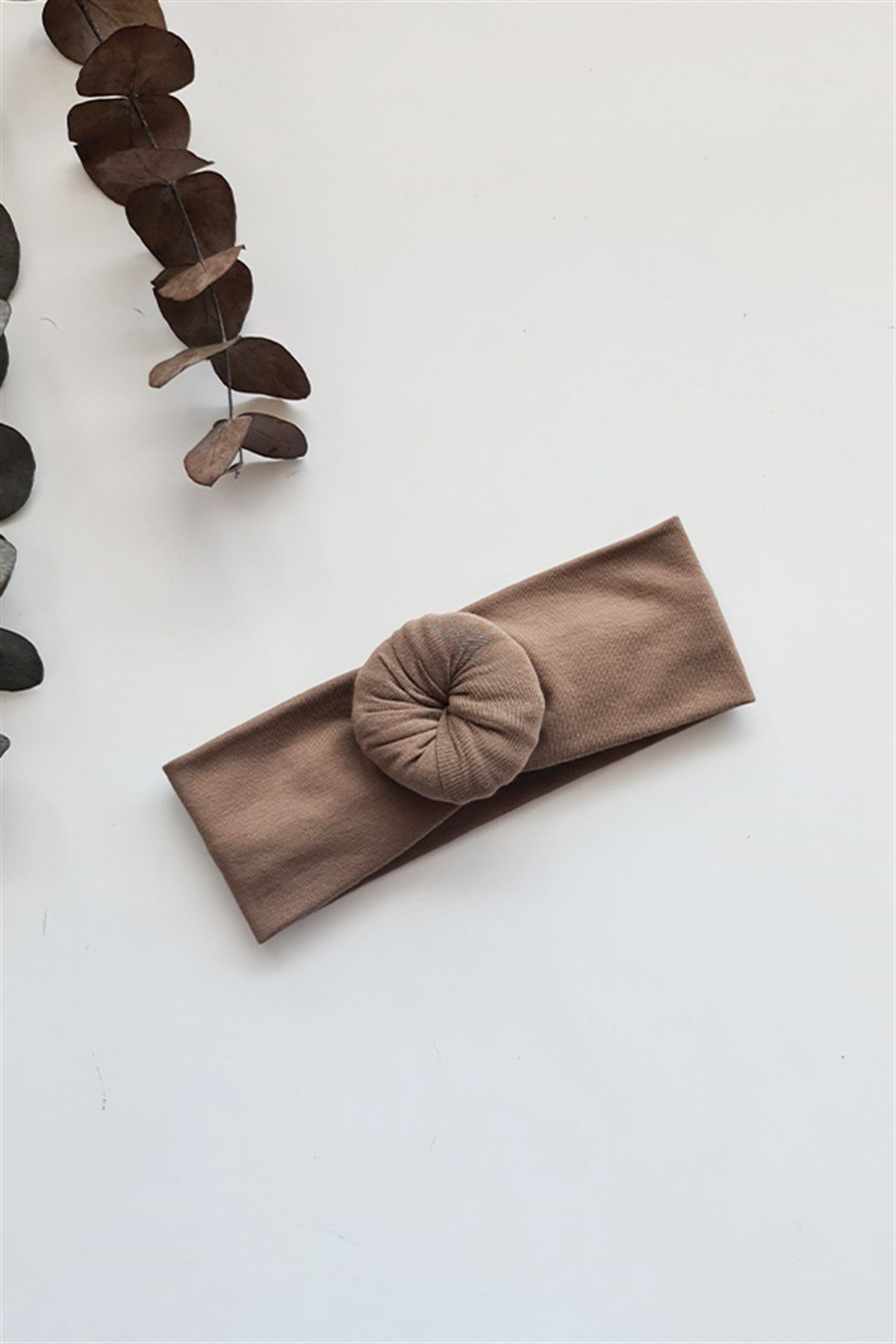 Açık Kahve Renkli Bebek Donut Bandana