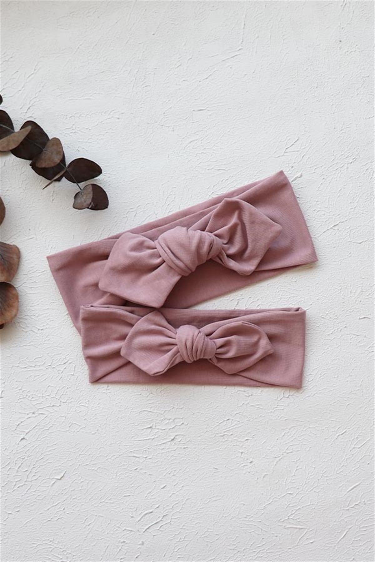 Açık Leylak Renk Anne-Bebek Tavşan Kulak Bandana