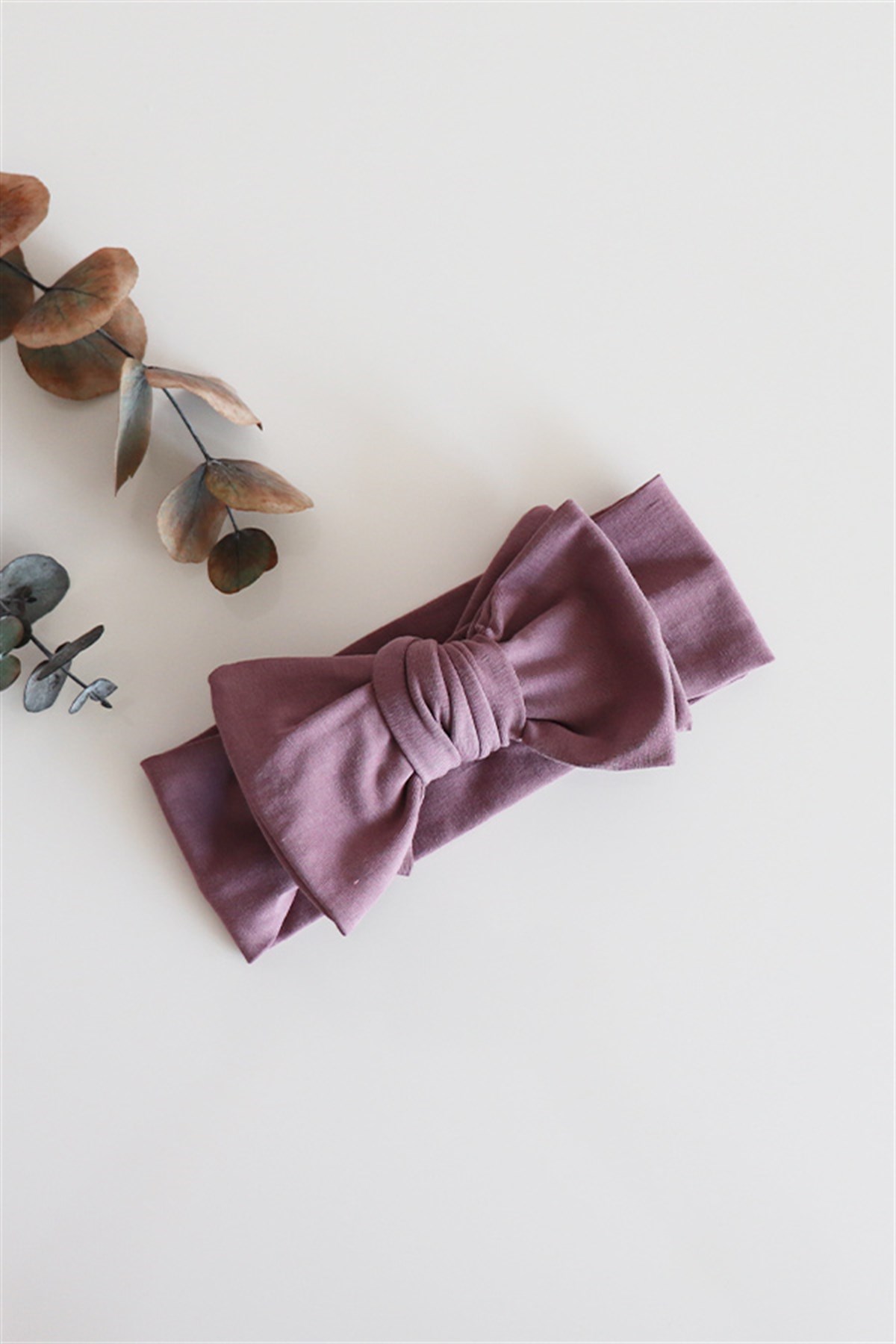 Açık Mürdüm Renkli Fiyonk Penye Bandana