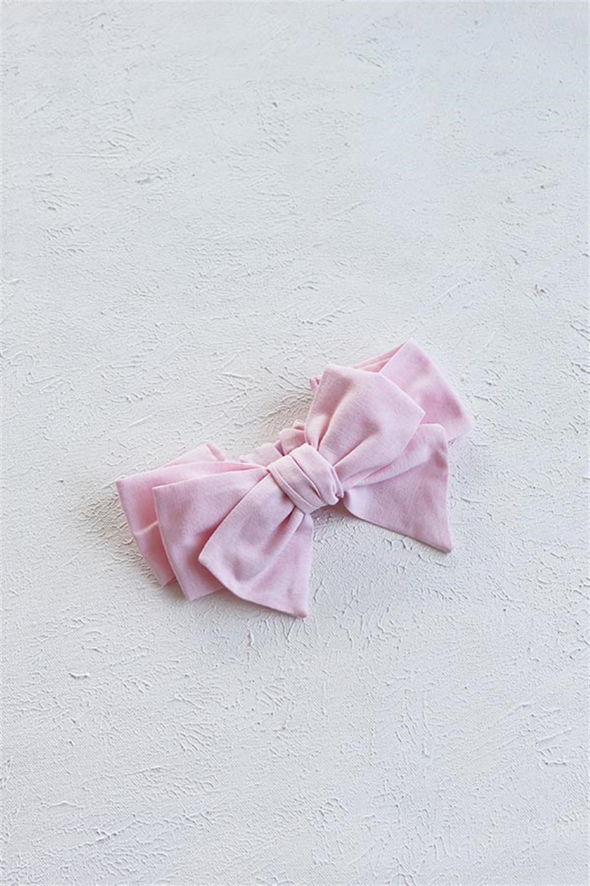 Açık Pembe Renkli Bebek Fiyonk Bandana