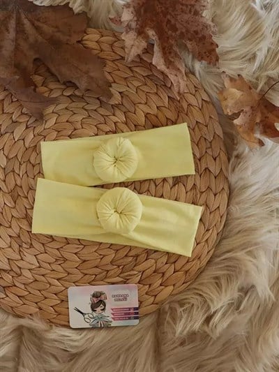 Açık Sarı Renkli Donut Bandana