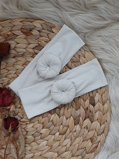 Açık Taş Renkli Puanlı Bebek Donut Bandana