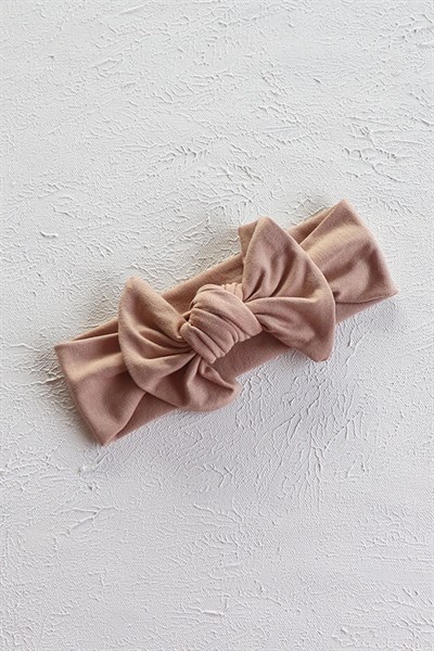 Açık Ten Renkli Düğüm Fiyonk Bandana
