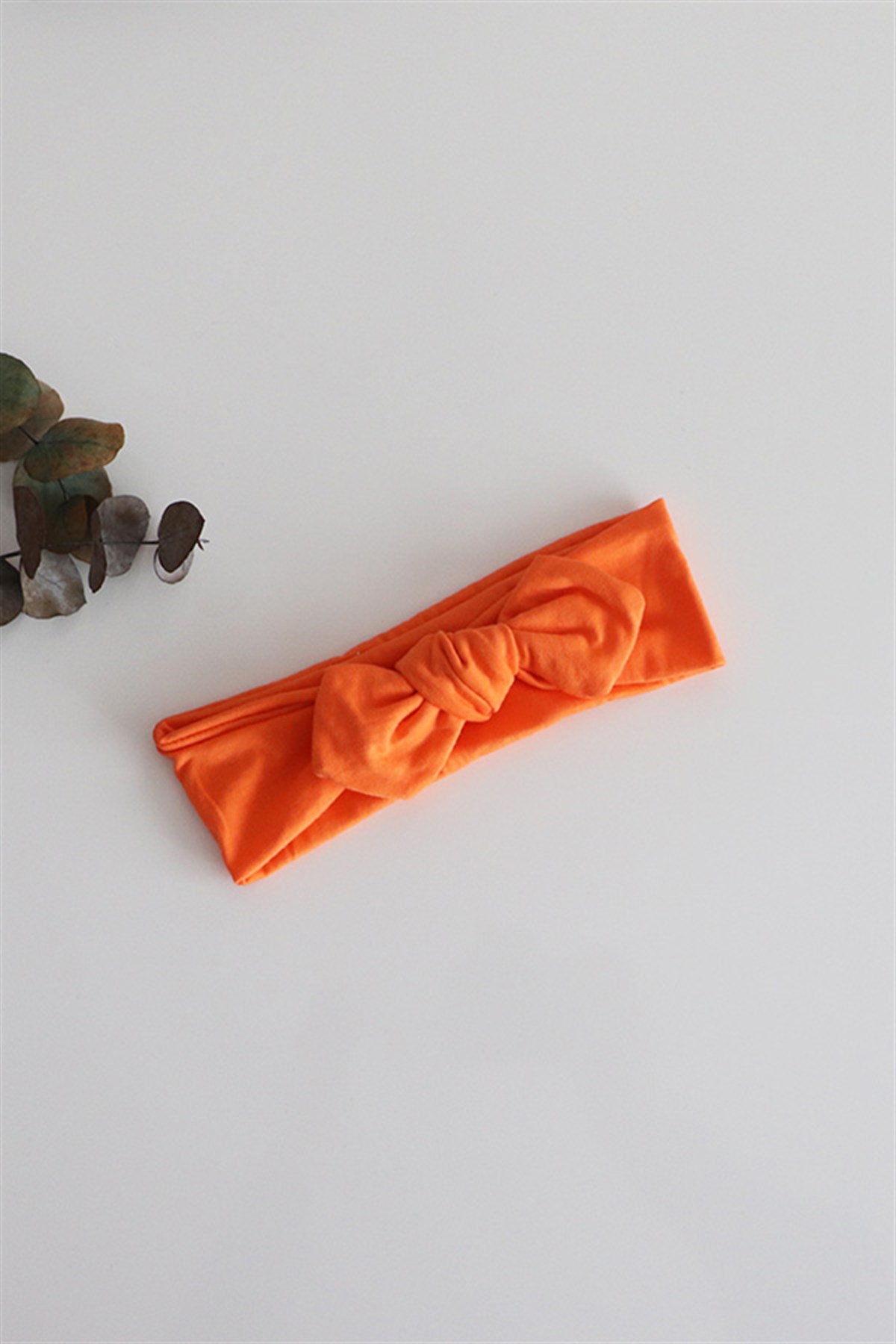 Açık Turuncu Renkli Bebek Tavşan Kulak Bandana