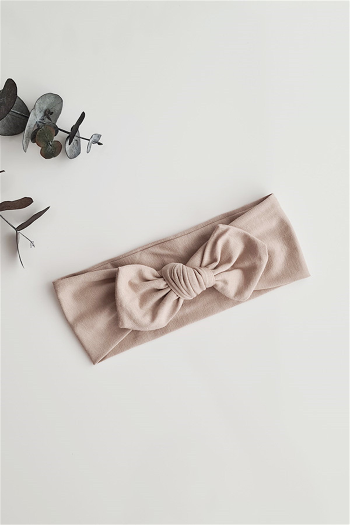 Bej Renkli Bebek Tavşan Kulak Bandana