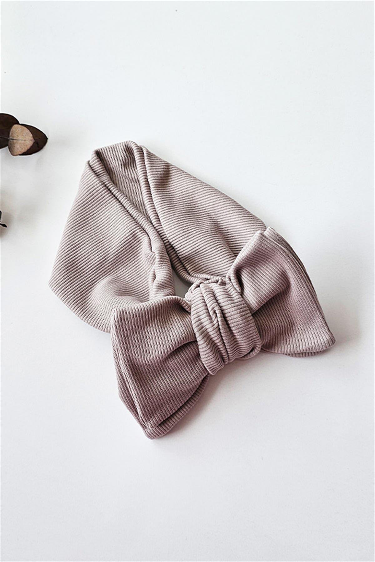 Bej Renkli Ribana Bebek XXL Fiyonk Bandana