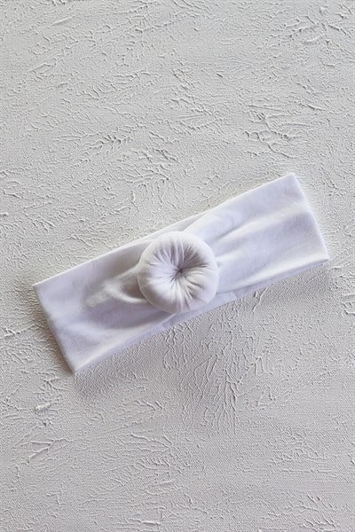 Beyaz Renkli Bebek Donut Bandana