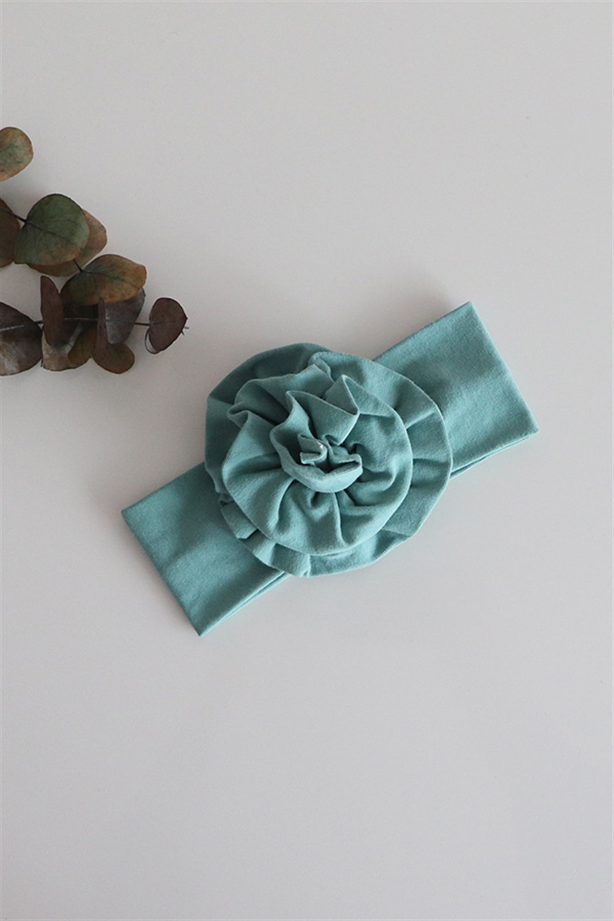 Çağla Yeşili Renkli Çiçek Bandana