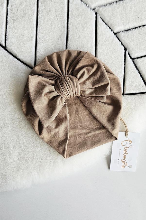 Camel Renkli Bebek Fiyonk Bone