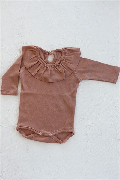 Camel Renkli Bebek Uzun Kollu Zıbın