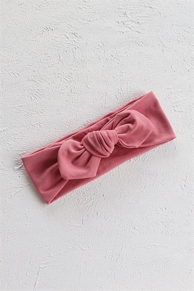 Canlı Pudra Renkli Bebek Tavşan Kulak Bandana