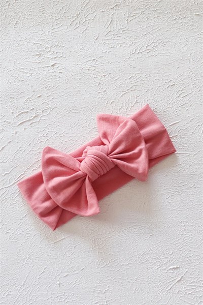 Canlı Pudra Renkli Düğüm Fiyonk Bandana