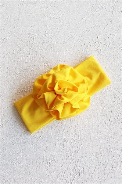 Canlı Sarı Renkli Çiçek Bandana