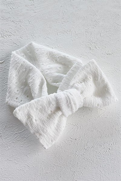 Ekru Renkli Büyük Fiyonk Fisto Bandana