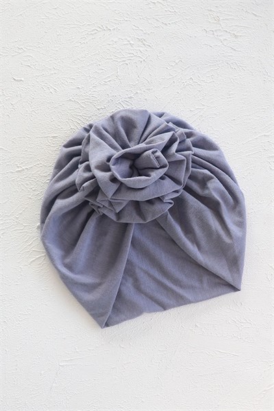 Füme Renkli Çiçek Bone