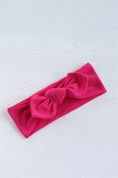 Fuşya Renkli Bebek Tavşan Kulak Bandana