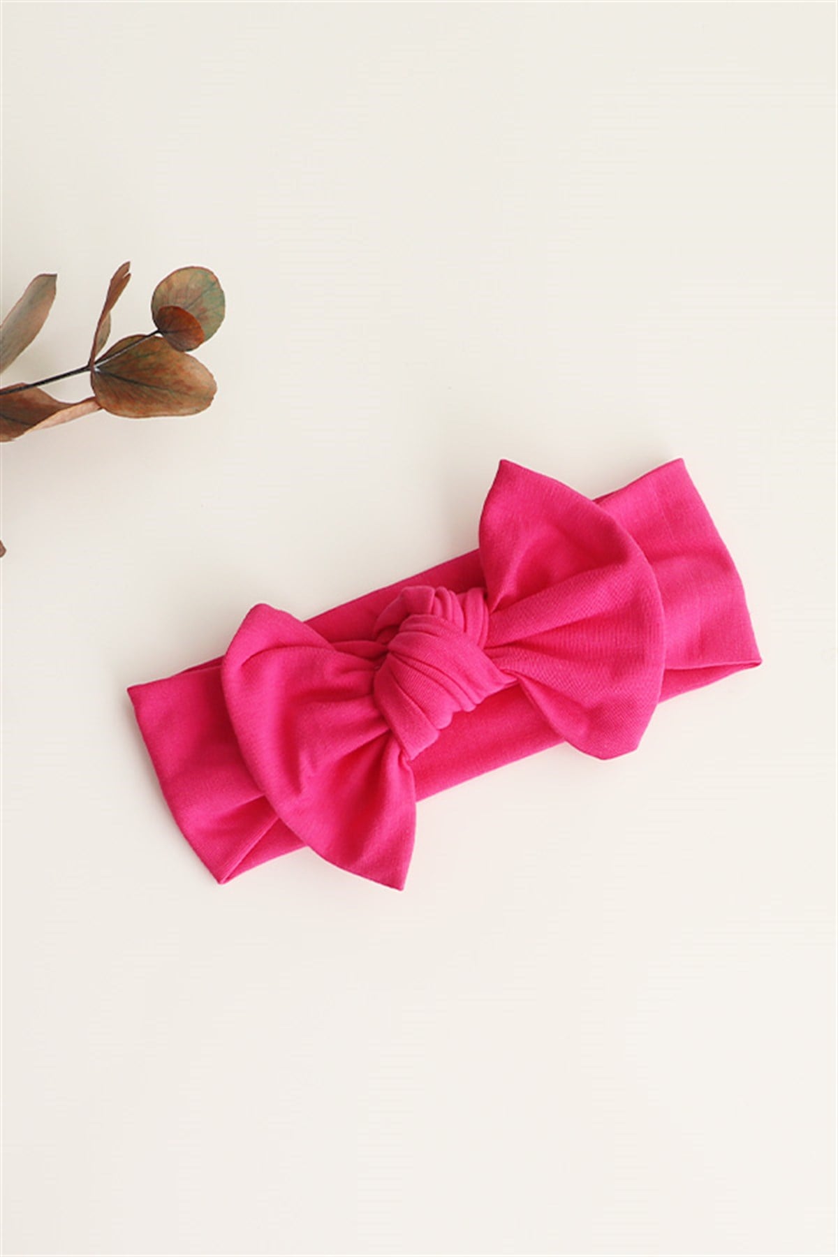 Fuşya Renkli Düğüm Fiyonk Bandana