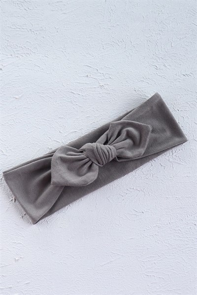 Gri Renkli Bebek Tavşan Kulak Bandana