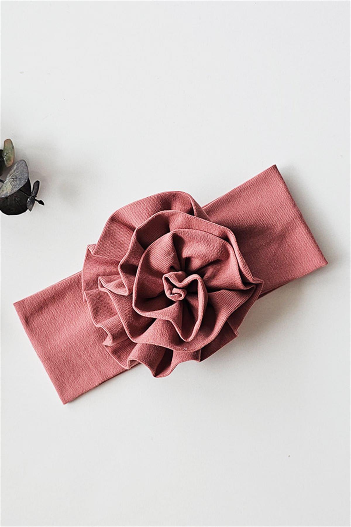 Gül Kurusu Renk Çiçek Bandana