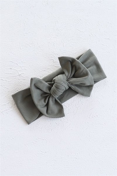 Haki Renkli Düğüm Fiyonk Bandana