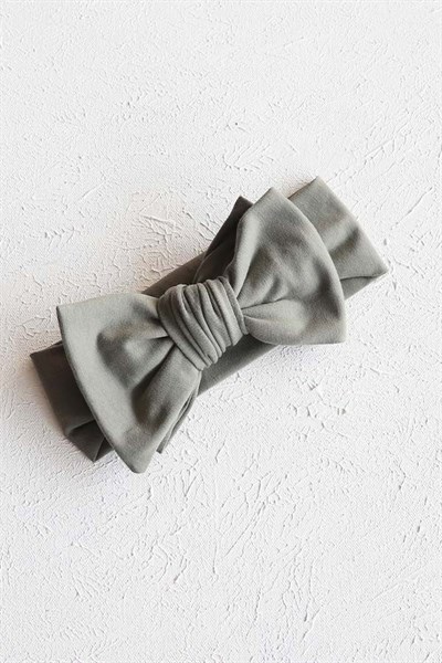 Haki Renkli Fiyonk Penye Bandana