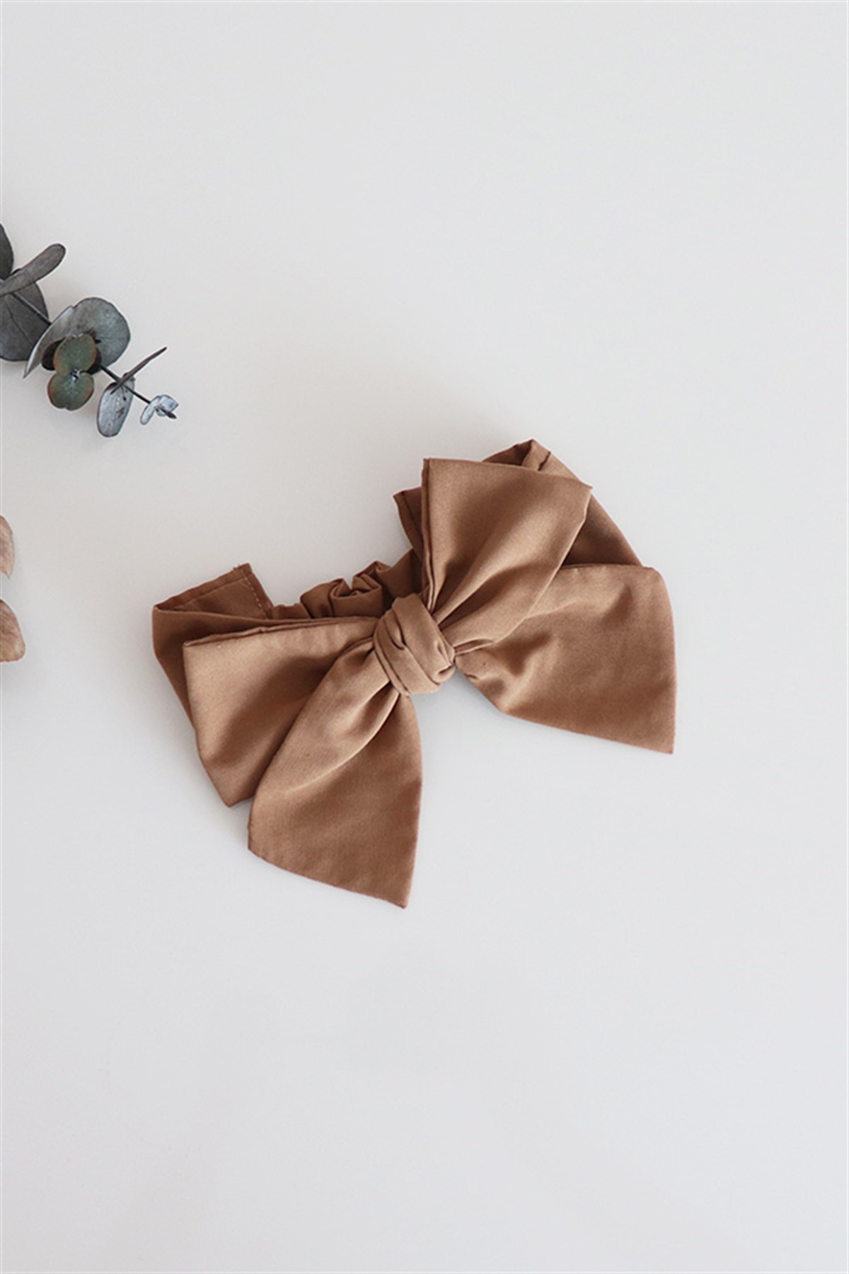 Kahve Renkli Bebek Fiyonk Bandana