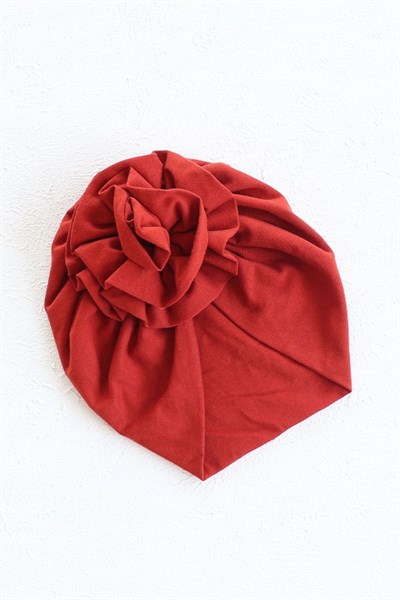 Kiremit Renkli Çiçek Bone