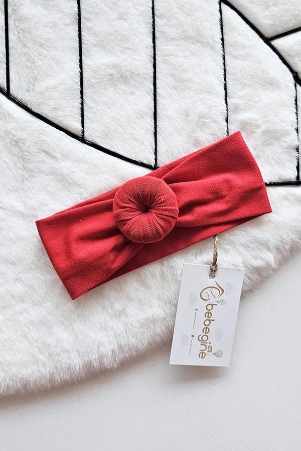 Kırmızı Renk Bebek Donut Bandana