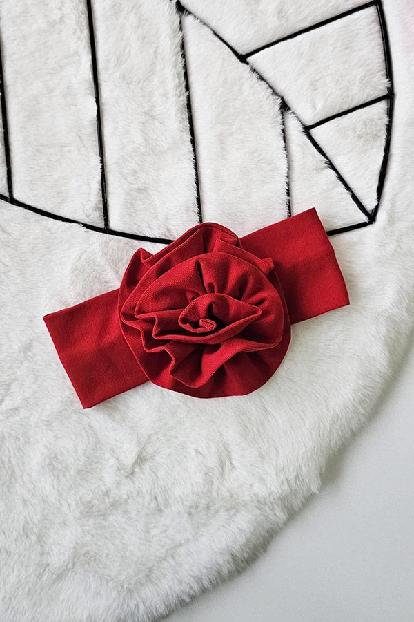 Kırmızı Renkli Çiçek Bandana