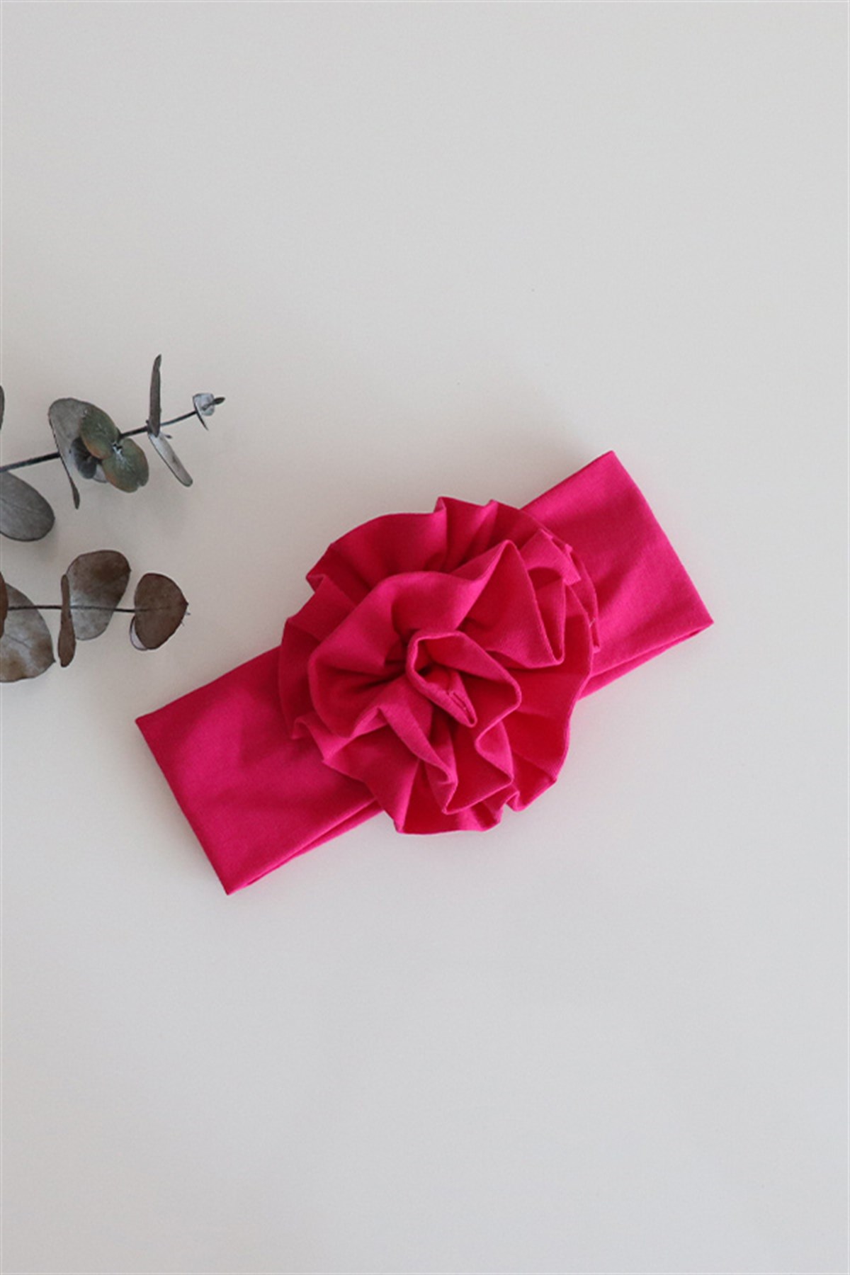 Koyu Fuşya Renkli Çiçek Bandana