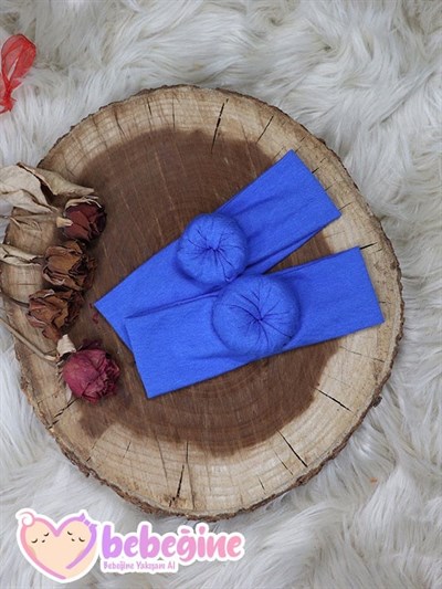 Koyu Mavi Renk Bebek Donut Bandana