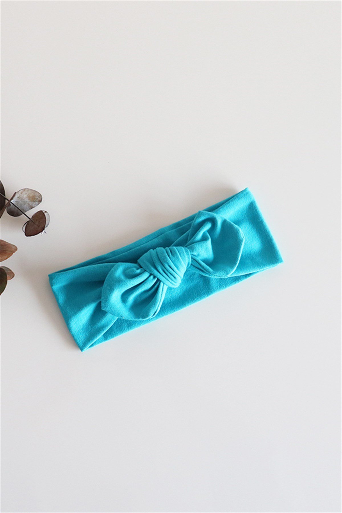 Koyu Turkuaz Renkli Tavşan Kulak Bandana