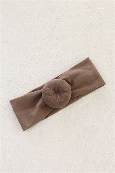 Koyu Vizon Renkli Bebek Donut Bandana